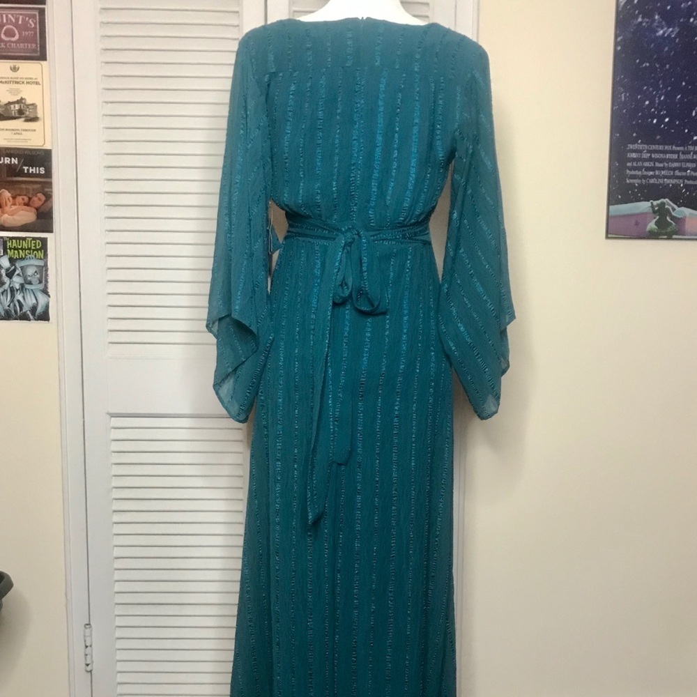 NWT Teal Kimono-Like Maxi Dress - Size Small - Picture 6 of 6